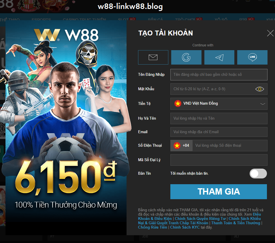 W88 Onix - Link vào W88 mới nhất mobile & PC 2026 - Link W88 5 Quy trình đăng ký tài khoản cá cược W88